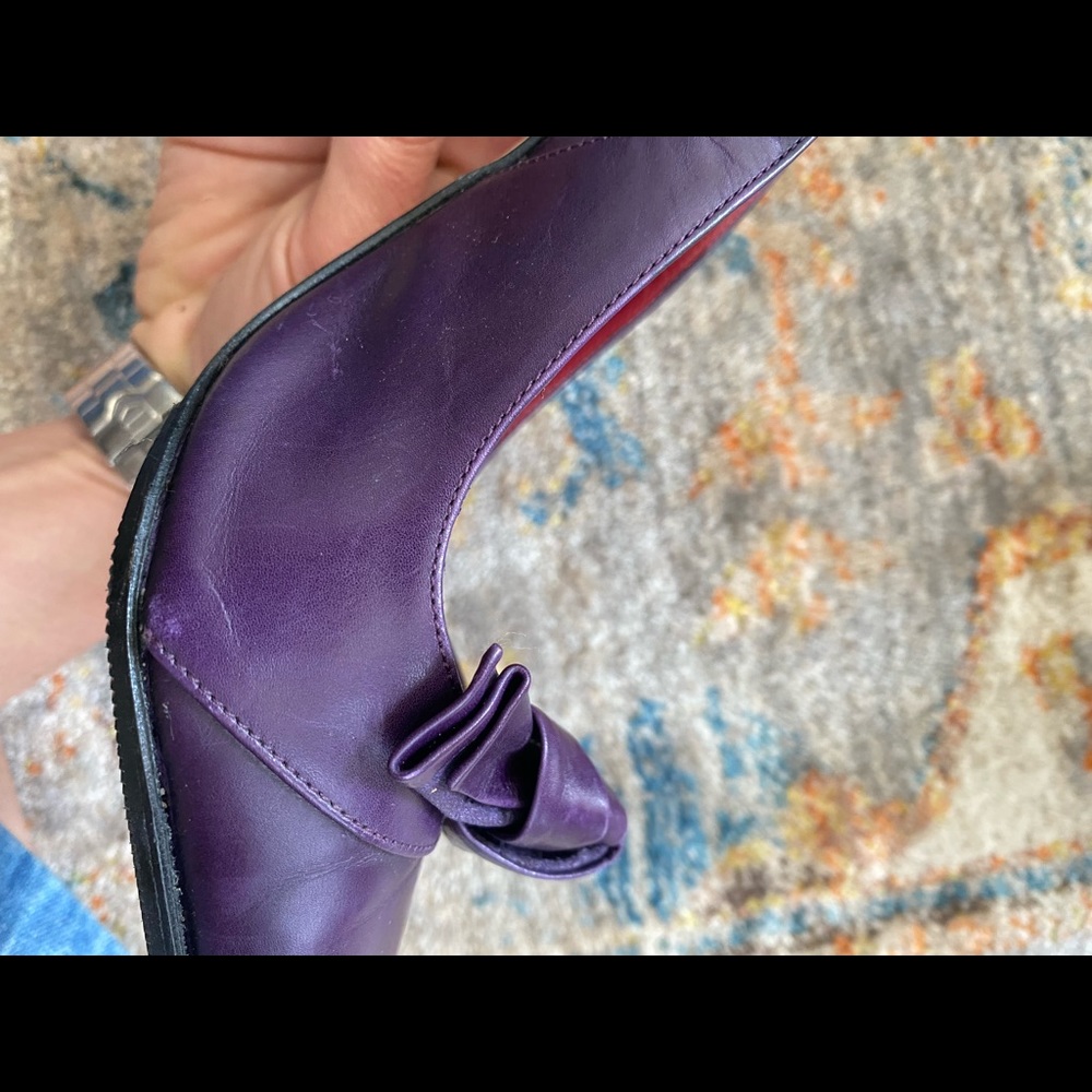 Kate Spade calf leather Glacial Slingback pump in Grape Purple - Picture 8 of 13